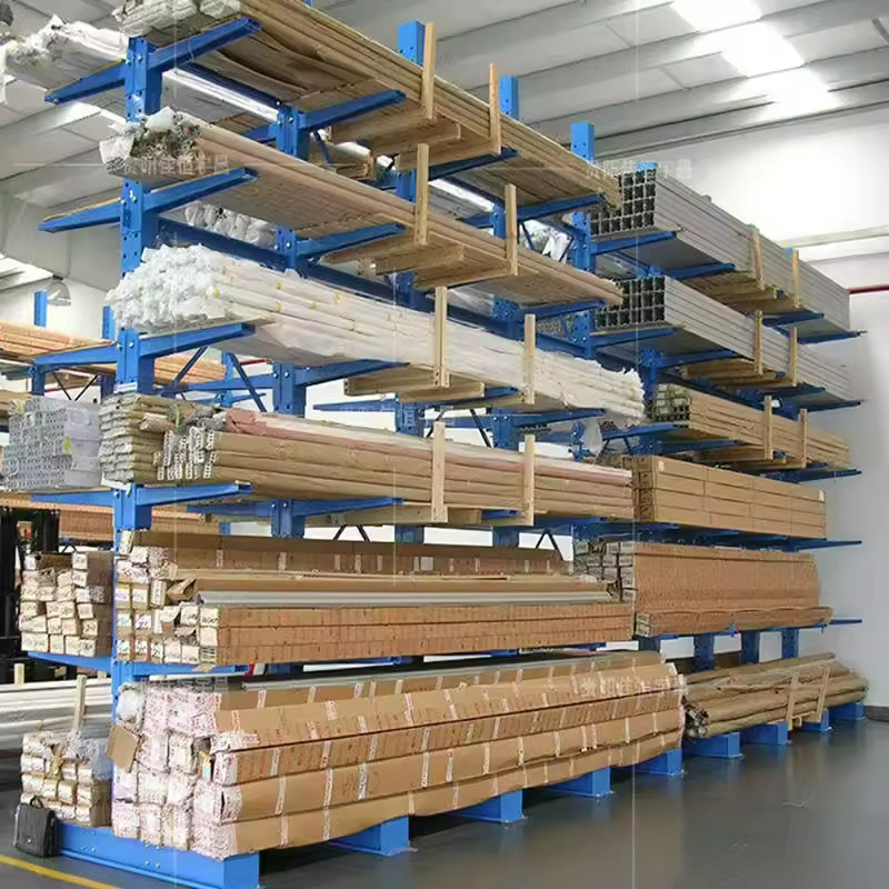 Warehouse Cantilever Storage Rack Heavy Bearing Adjustable Arm Metal Shelving for Factory Pipe Tube Long Product Organizing