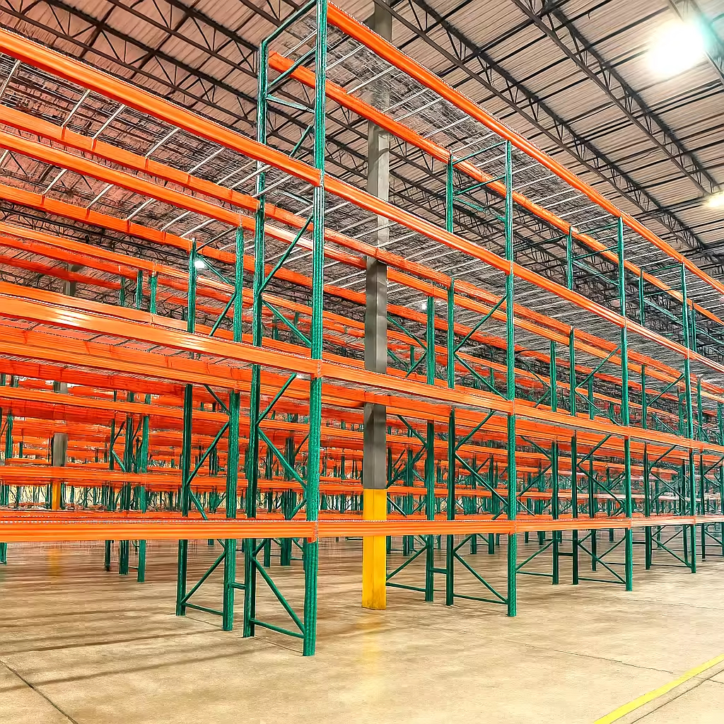 Top Selling Steel Powder Coated Column Base Plate Pallet Racking Storage Stackable Shelving Units Heavy Duty Storage Rack
