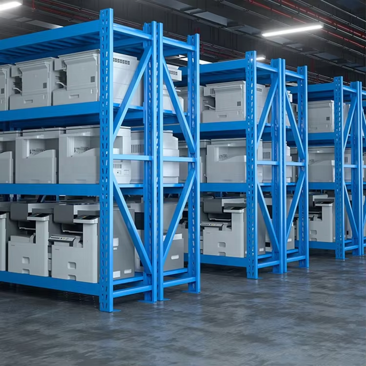 Industrial Medium Duty Storage Shelves Systems Stacking Units Metal Rack Warehouse Steel Pallet Racking Galvanized Shelving