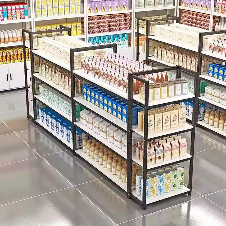 Customized Supermarket Racking Snack Display Wooden Metal Supermarket Spice Shelf Display Racks Pharmacy Products Racks