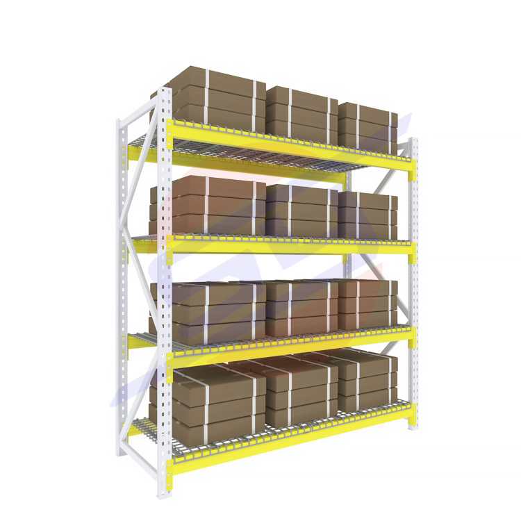 Steel Shelving 4 Adjustable Tier Height 200kg Load-bearing Metal Steel Rust-proof Warehouse Stacking Racks