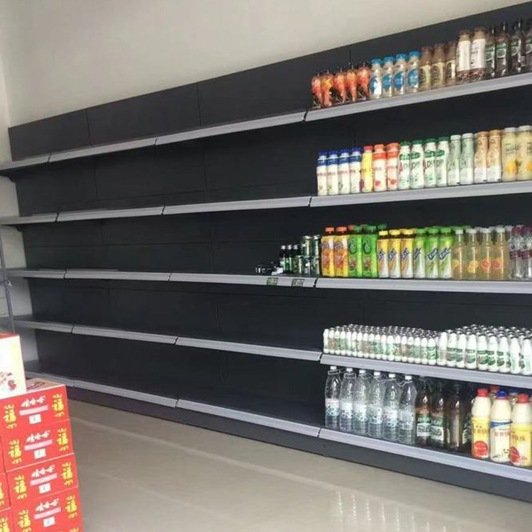 Sanyang Double Sided Metal Supermarket Display Racks Light & Heavy Duty Shelves for Store Use Material Free 3D Design