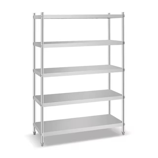 4 Tier Metal Storage Rack Restaurant Warehouse Stainless Steel Storage Racks