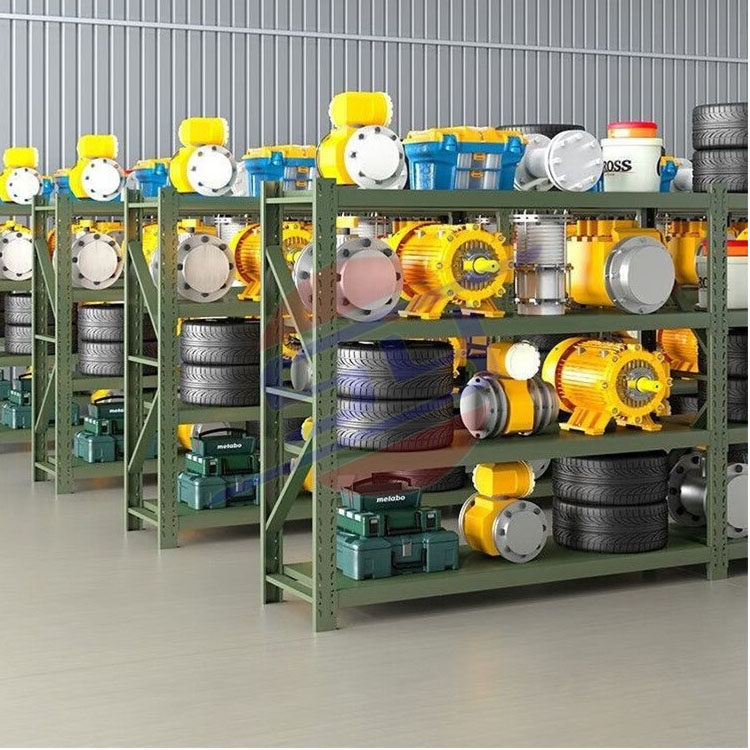 Durable Steel Boltless Assembled Warehouse Pallet Racking Industrial Shelving Corrosion Protection Electrostatic Powder Coating