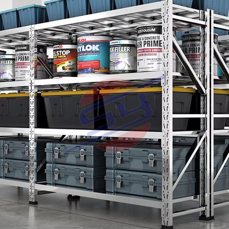 Medium-sized Shelves 4 Adjustable Height 500 kg Load-bearing Industrial Selective Warehouse Metal Shelves Pallet Racking
