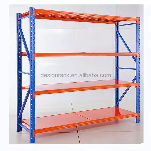 Factory Direct Sales Racks Assembled Column Beam Warehouse Shelves 4 Layers Steel and Iron Storage Racks