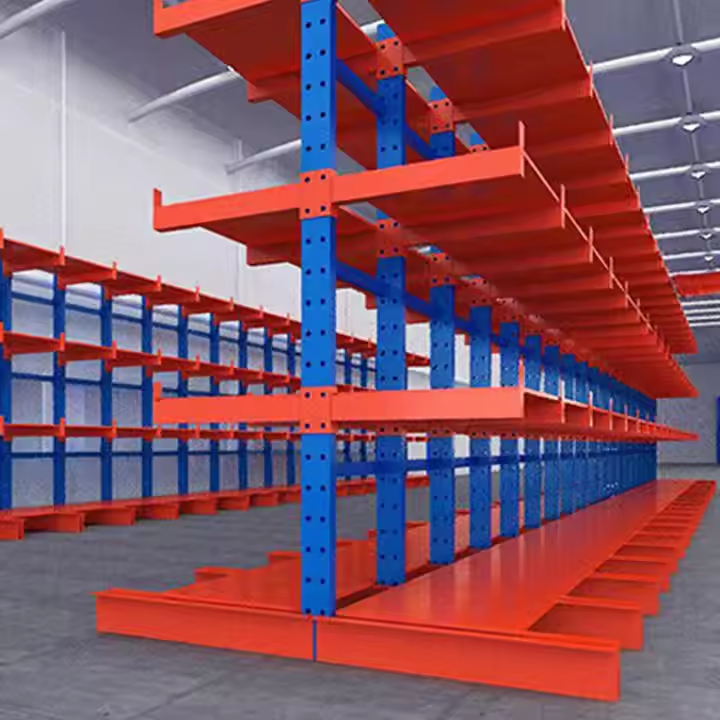 Durable Heavy-Duty Industrial Shelving Unit Durable Adjustable Cantilever Arm Racks Racking System for Warehouse Storage