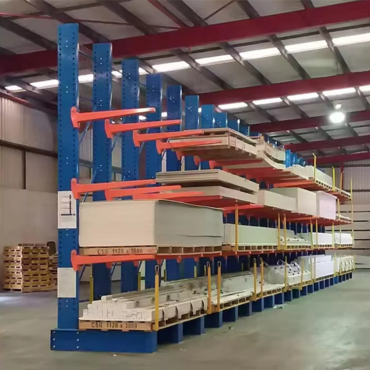 Adjustable Corrosion Protection Steel Pipe Storage Shelf Custom Warehouse Cantilever Rack System