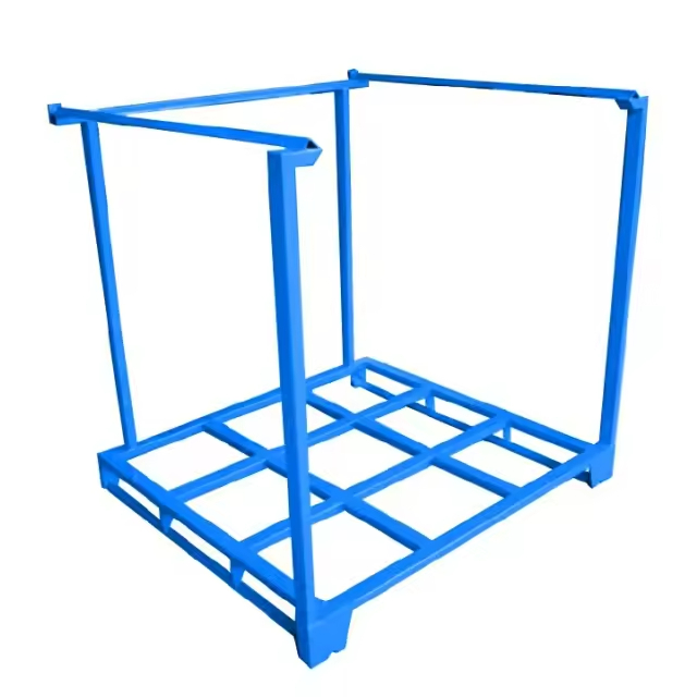 Best-Selling Commercial Warehouse Stackable Portable Demountable Powder Coating Steel Pipe Nestainer Rack
