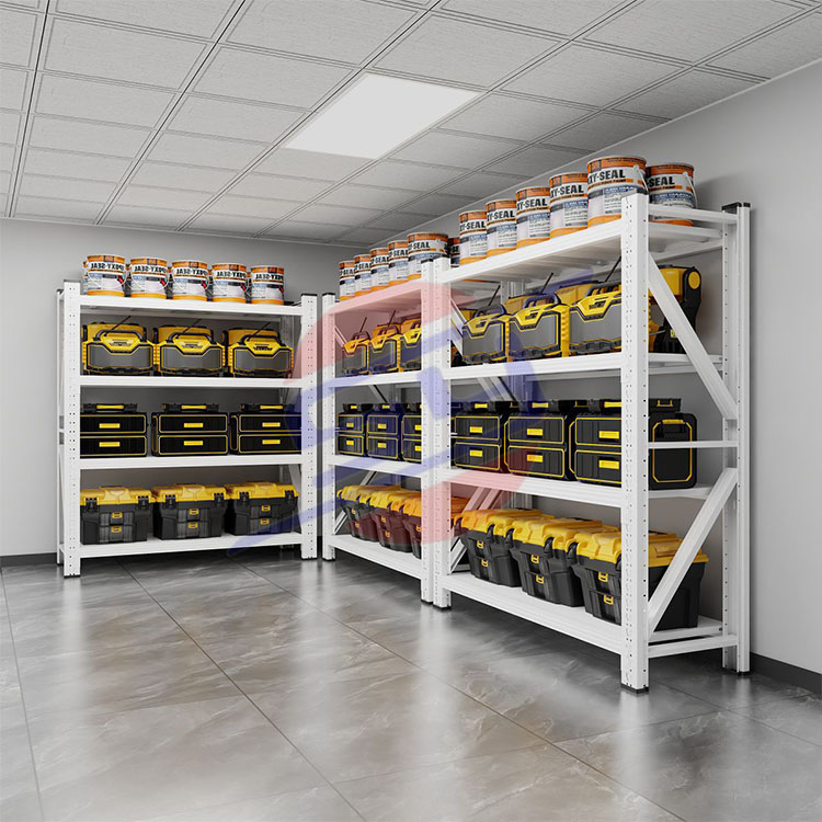 Durable Steel Boltless Assembled Warehouse Pallet Racking Industrial Shelving Corrosion Protection Electrostatic Powder Coating