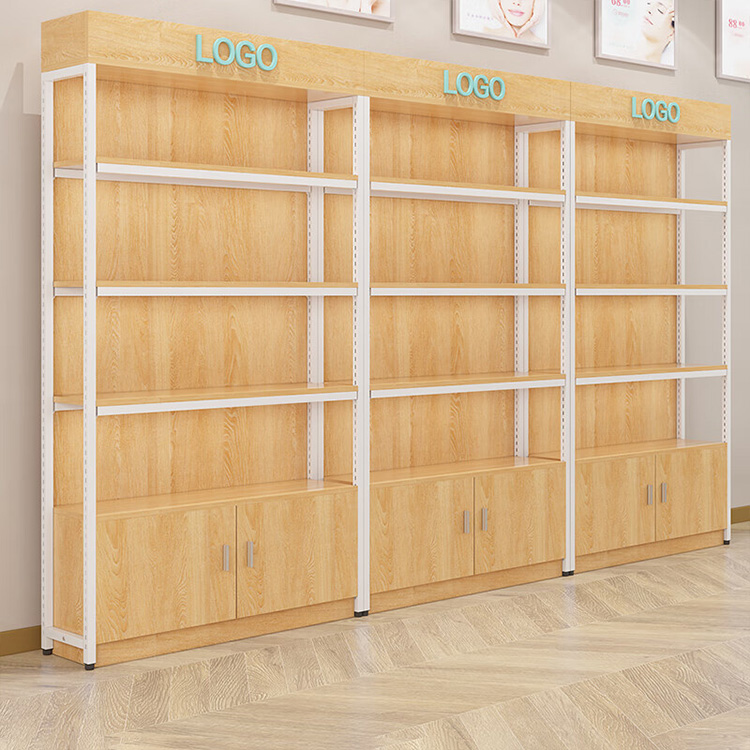 Factory Custom Size Color logo Supermarket Shelf Convenience Store Shelf Display Groceries Shelving