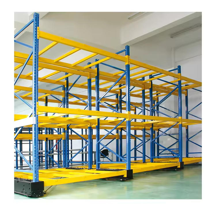 Warehouse Movable Racking System Electric Metal Sheet Vertical Mobile Storage Shelving Units Slip Archiv Shelving