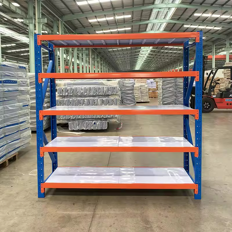 Factory Direct Heavy-Duty 5-Layer Steel Storage Rack Industrial Boltless Powder Coated Pallet Stacking Racking