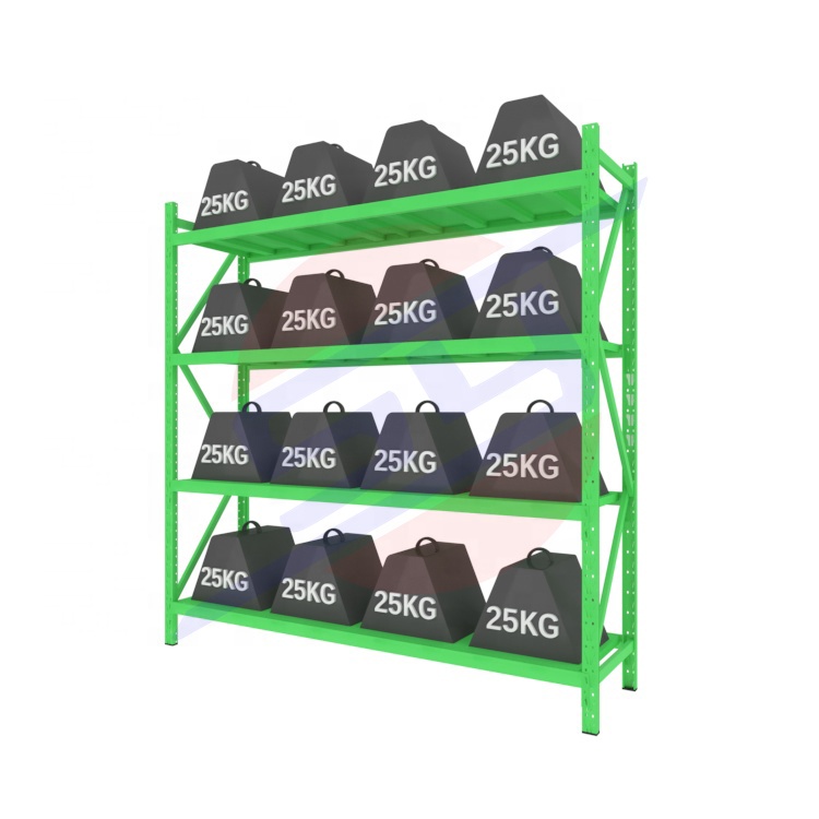 Custom Light Duty Shelving 25-300Kg Layer Garage Black 4 Tier Warehouse Storage Metal Stacking Shelf Rack Unit for Warehouse