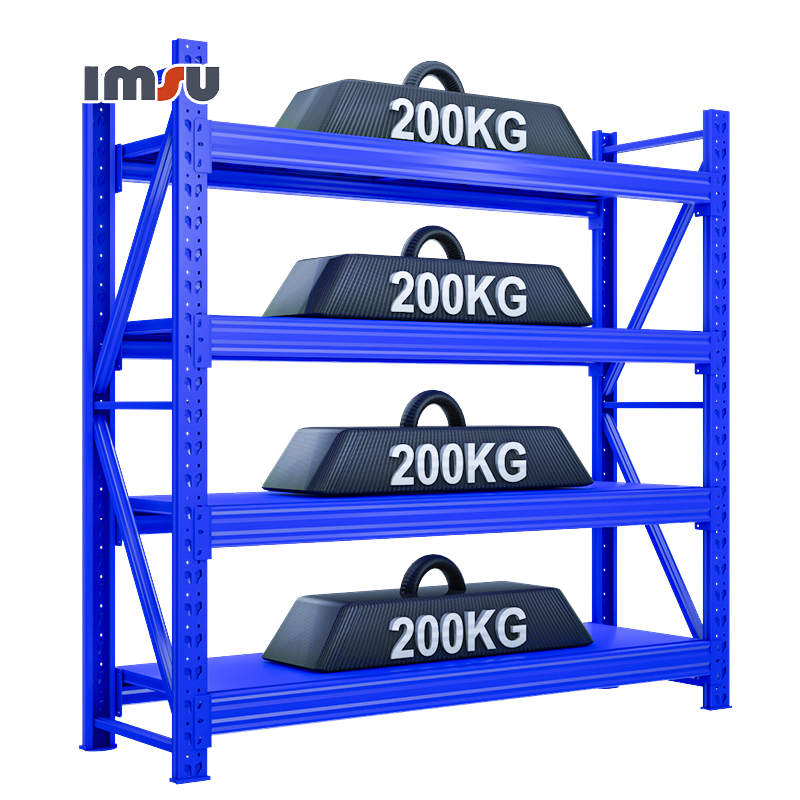 Lightweight 5-Layer Warehouse Pallet Racking System Boltless Thickened Steel Shelving Racks