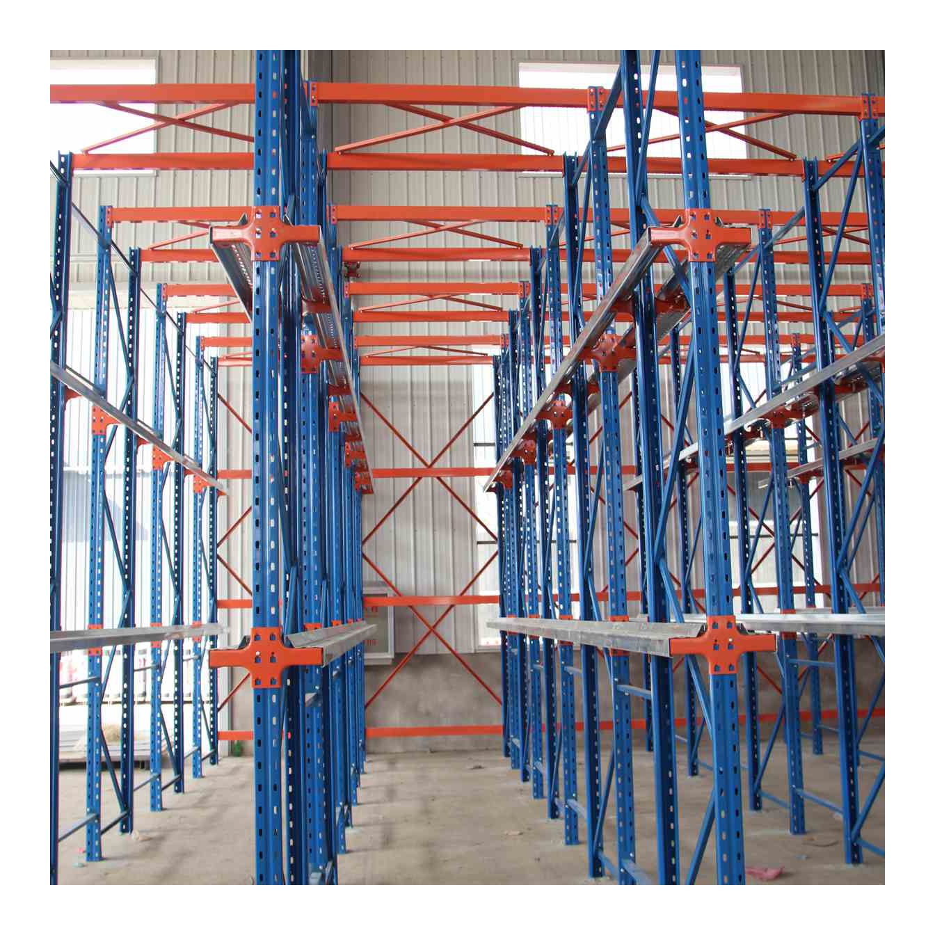High Density Storage Radio Shuttle Pallet Racking Warehouse Racks Semi-automatic Racking System