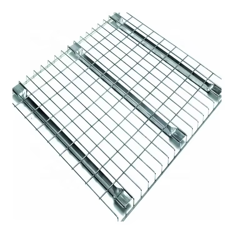 Warehouse Storage Galvanized Durable Steel Waterfall Flared Channel Wire Mesh Deck Railing for Box Beam Warehouse Storage
