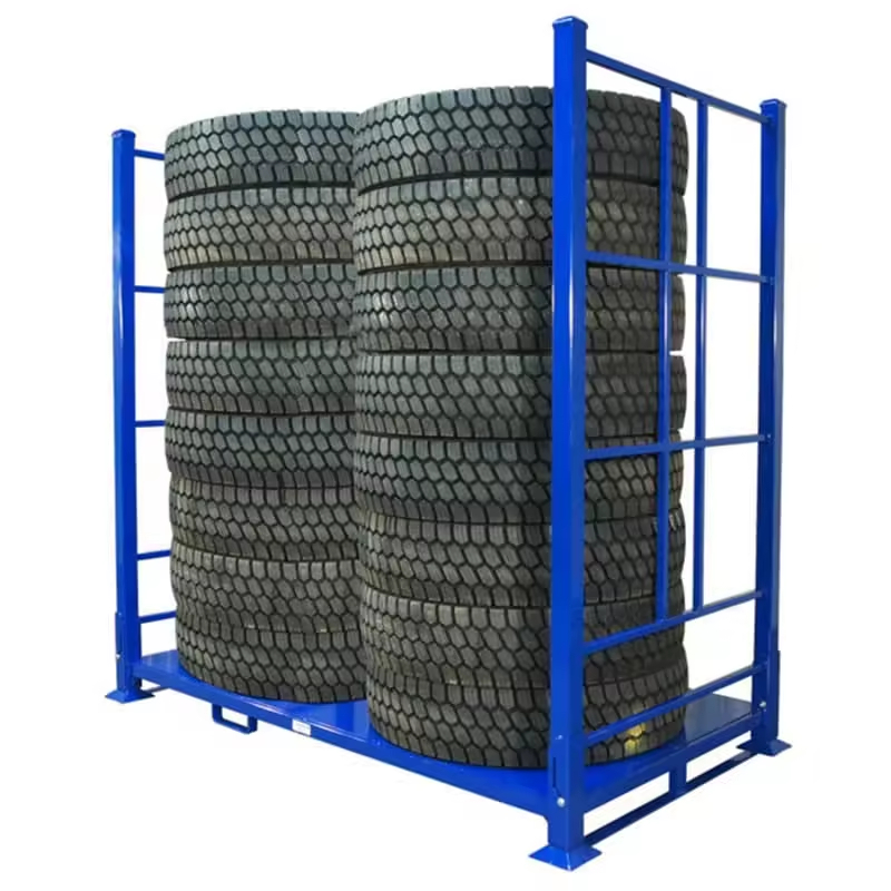 Stacking Truck Tire Storage Rack Metal Folding Adjustable Tire Rack Tire Storage Heavy Duty Industrial Racking System