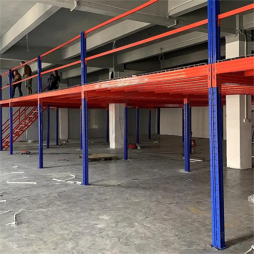 Industrial Warehouse Steel Platforms Metal Shelving Storage Racks Heavy Duty Steel Mezzanine Floor Systems