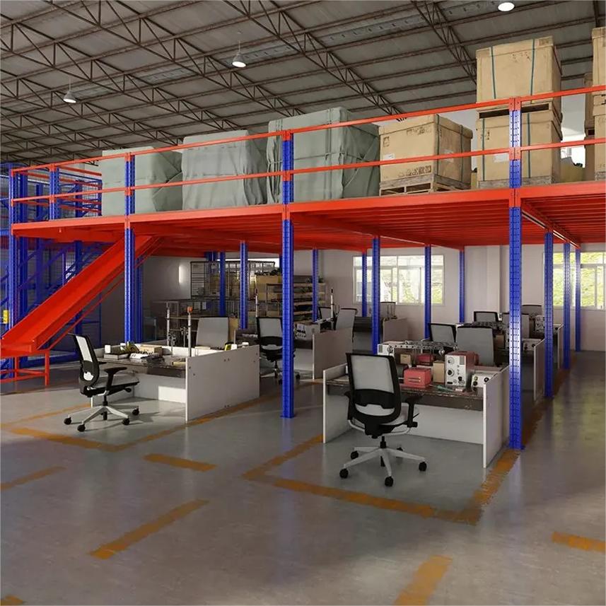 Multi-Level Loft Mezzanine Rack Factory-Made Customizable Attic Shelves for Warehouse