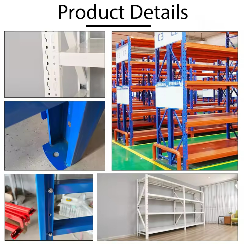 Heavy Duty Racking Multi-Tier Adjustable Butterfly Hole Boltless Assembled Beam Heavy Duty Rack System Warehouse Storage