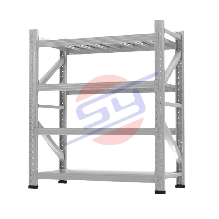 4 Layer Customized Assemble Metal Light Duty Shelves High Quality Industrial Storage Racks Shelving Units for Warehouse Use