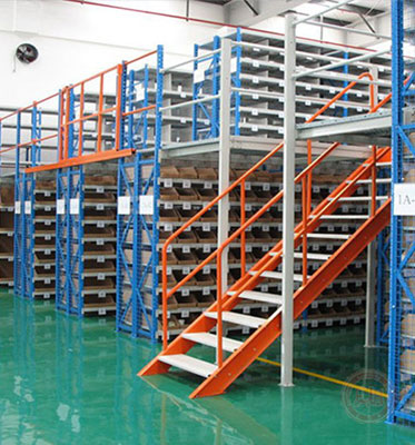 Multi Tier Mezzanine Shelf Layout