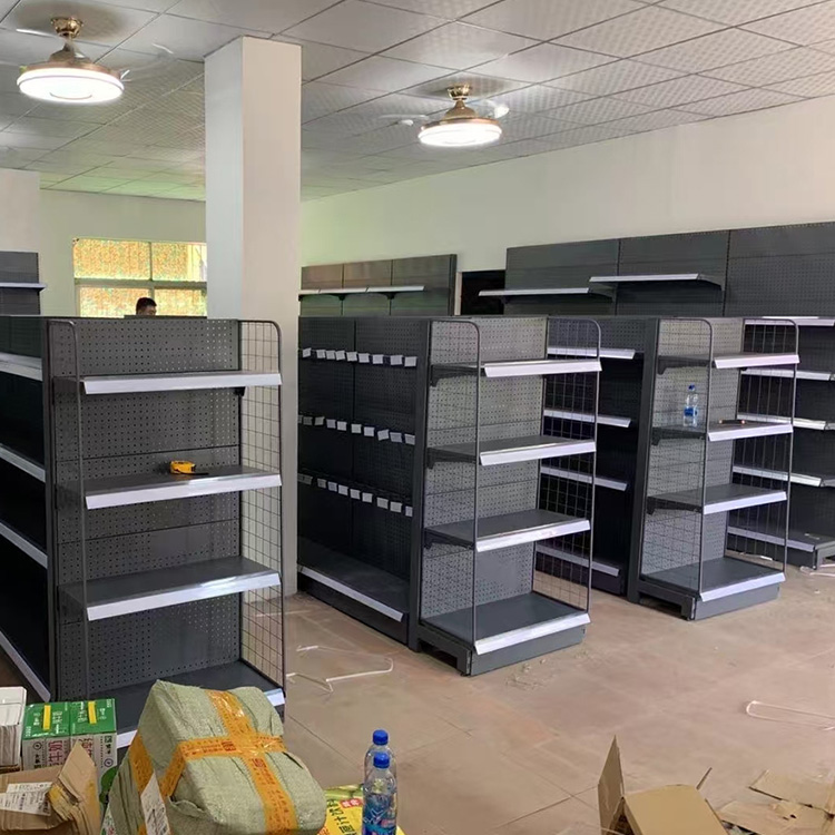 High Quality Metal Racks From China Factory for Retail Display Equipment Wood Steel Supermarket Grain Oil Shelves Store Usage