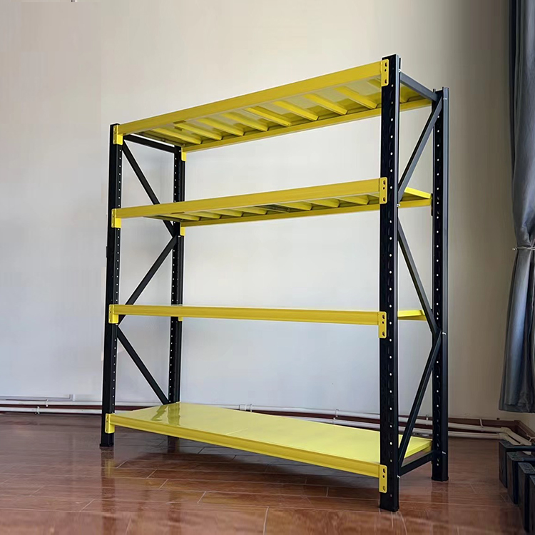Steel Shelving 4 Adjustable Tier Height 200kg Load-bearing Metal Steel Rust-proof Warehouse Stacking Racks