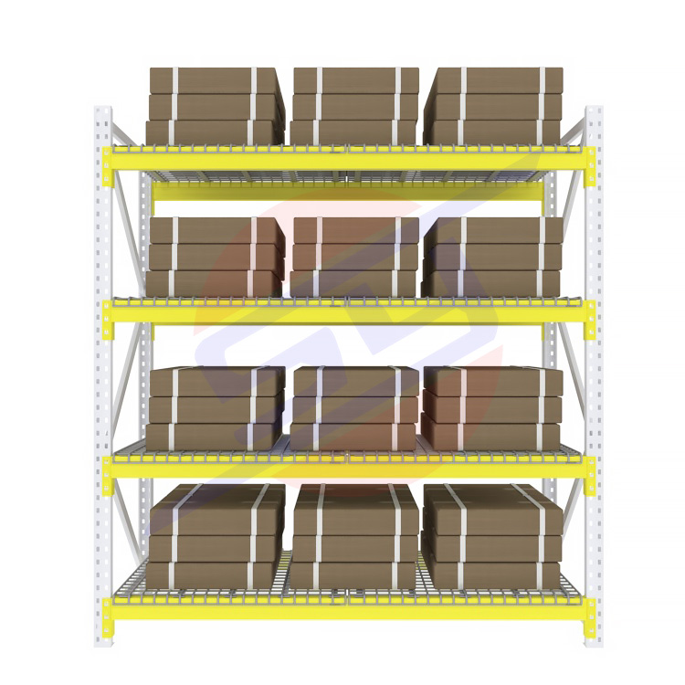 Steel Shelving 4 Adjustable Tier Height 200kg Load-bearing Metal Steel Rust-proof Warehouse Stacking Racks