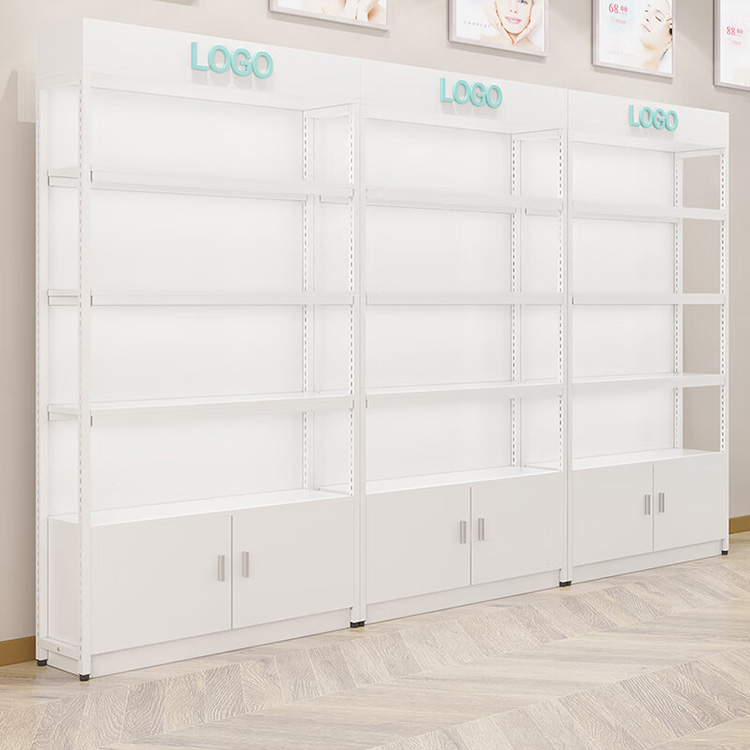 Factory Custom Size Color logo Supermarket Shelf Convenience Store Shelf Display Groceries Shelving