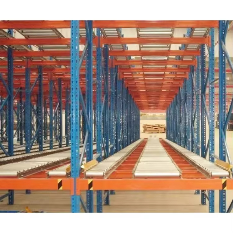 High Capacity Heavy Duty Adjustable Powder Coated Steel 4-Layer/5 Layer Gravity Flow Racks Warehouse Storage Carton Flow Rack