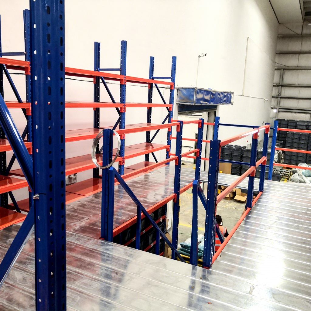 China Manufacturer Warehouse Platform Mezzanine Racking for Warehouse Storage System Adjustive Steel Metal Storage Shelf