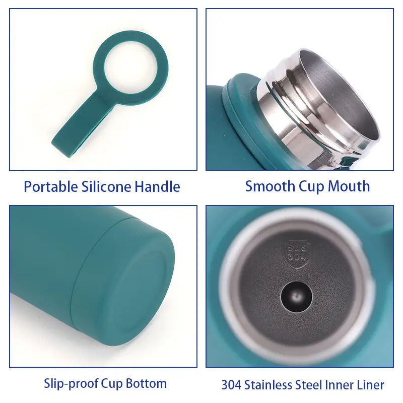 Cross-border American-style Small Mouth Water Bottle 304 Double-layer Stainless Steel Vacuum Thermos Gift Cup 6-12 Hours Thermal Insulation