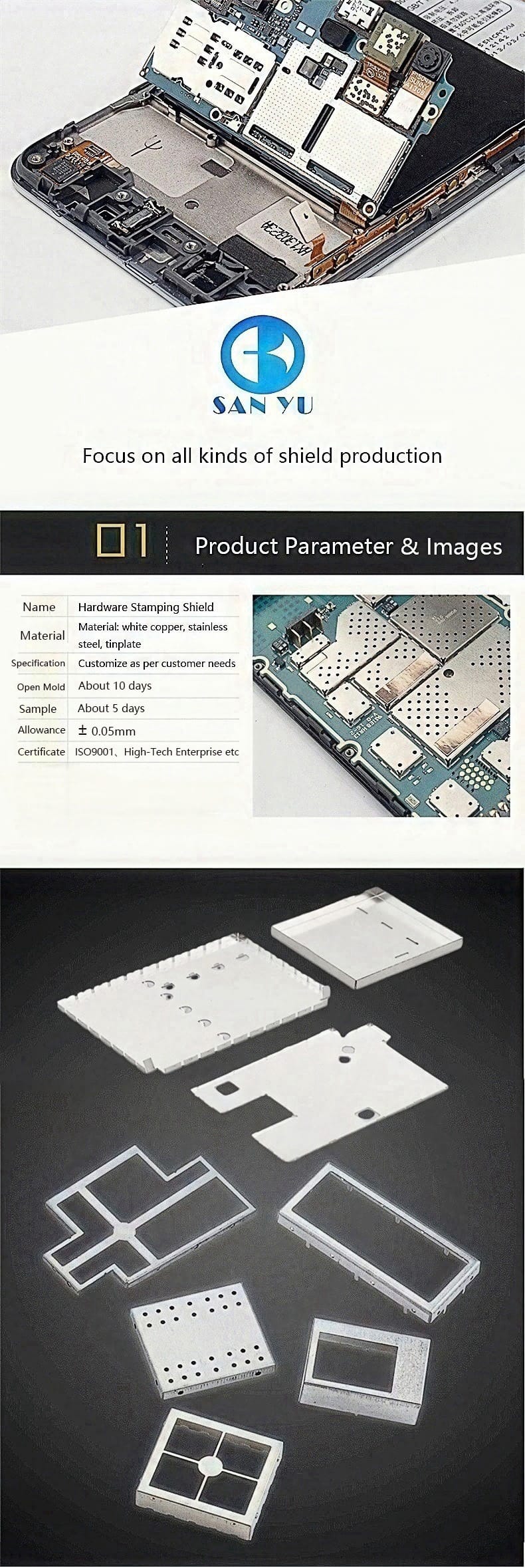 <a href='/catalog/custom-oem-metal-stamping-shield-manufacturer-suppliers/'><a href='/catalog/custom-oem-metal-stamping-product-company/'>Metal Stamping</a> Shield</a>ing Cover Detail 1