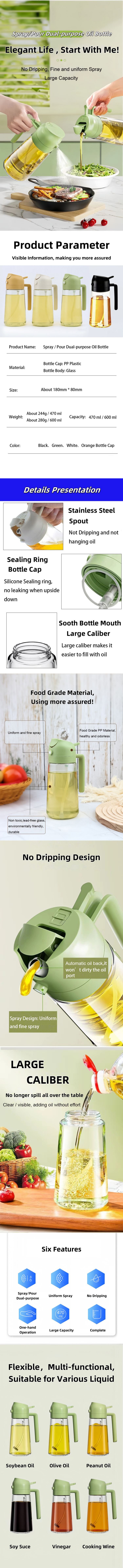 2 in 1 Oil Spray Bottle Detail