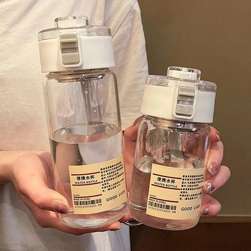 550 ml 800ml Large Capacity Portable Handle Plastic Clear Sports Water Bottle for Outside Travel With Lids and Filter