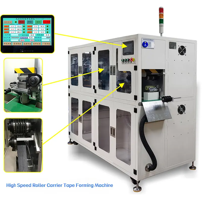 8-24mm High Efficiency And Precision High Speed Roller Carrier Tape Forming Machine