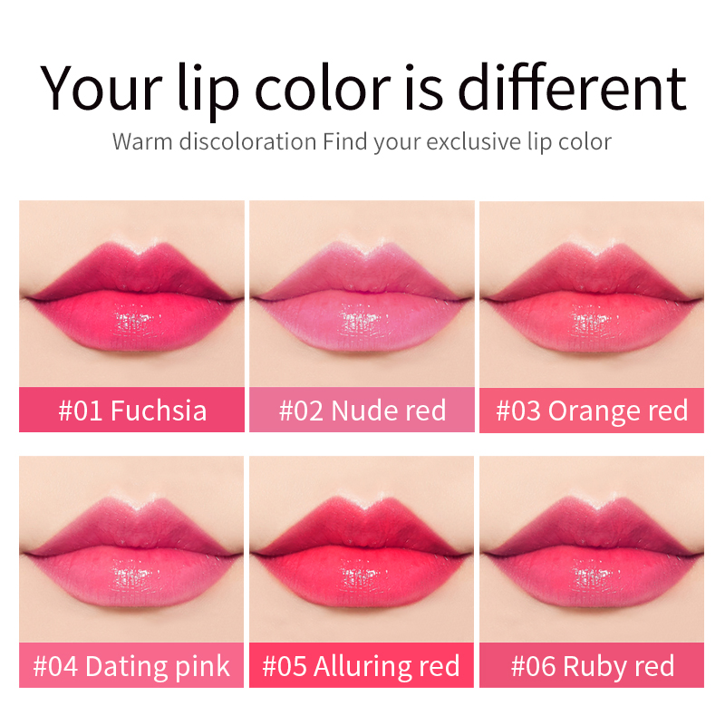 Cosmetic Moisturizing Lip Balm Waterproof Pink Jelly Changing Color Aloe Lipstick