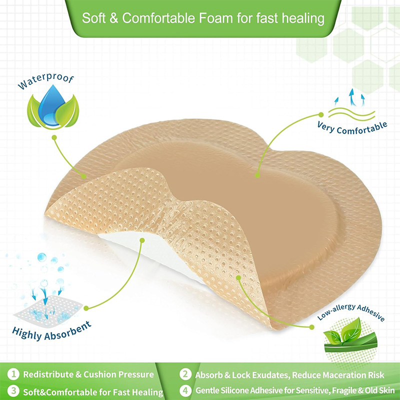 Large Self-Adhesive Foam Bandages for Effective Wound Healing