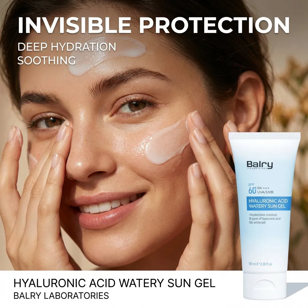 Balry Best SPF60 Face Sunscreen UV Protection Hyaluronic Acid Moisturizing Sun Cream