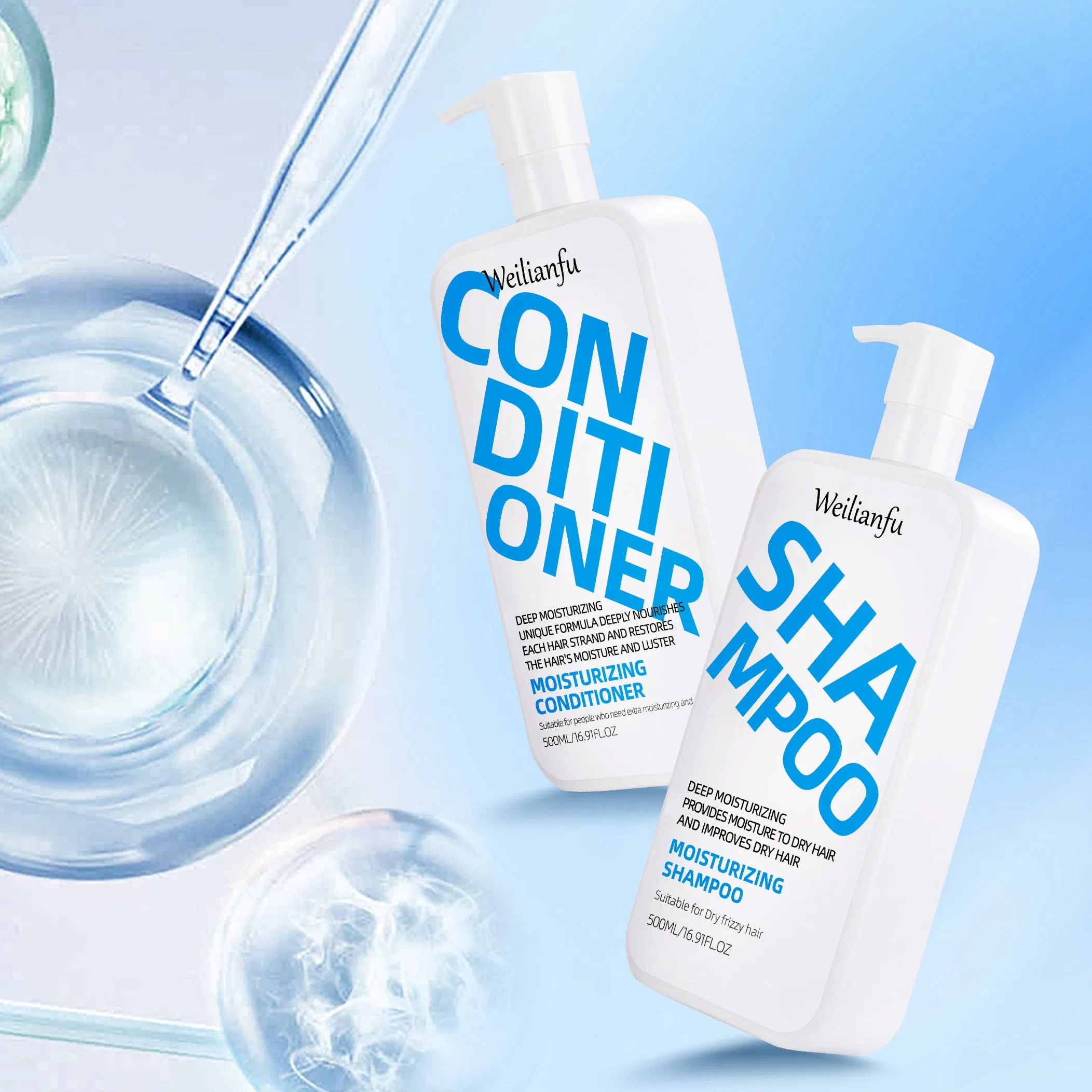 Nourishing Hair Shampoo and Conditioner Set Moisturizing Formula for Shine Hair Smoothness and Tangle-Free Hair Care