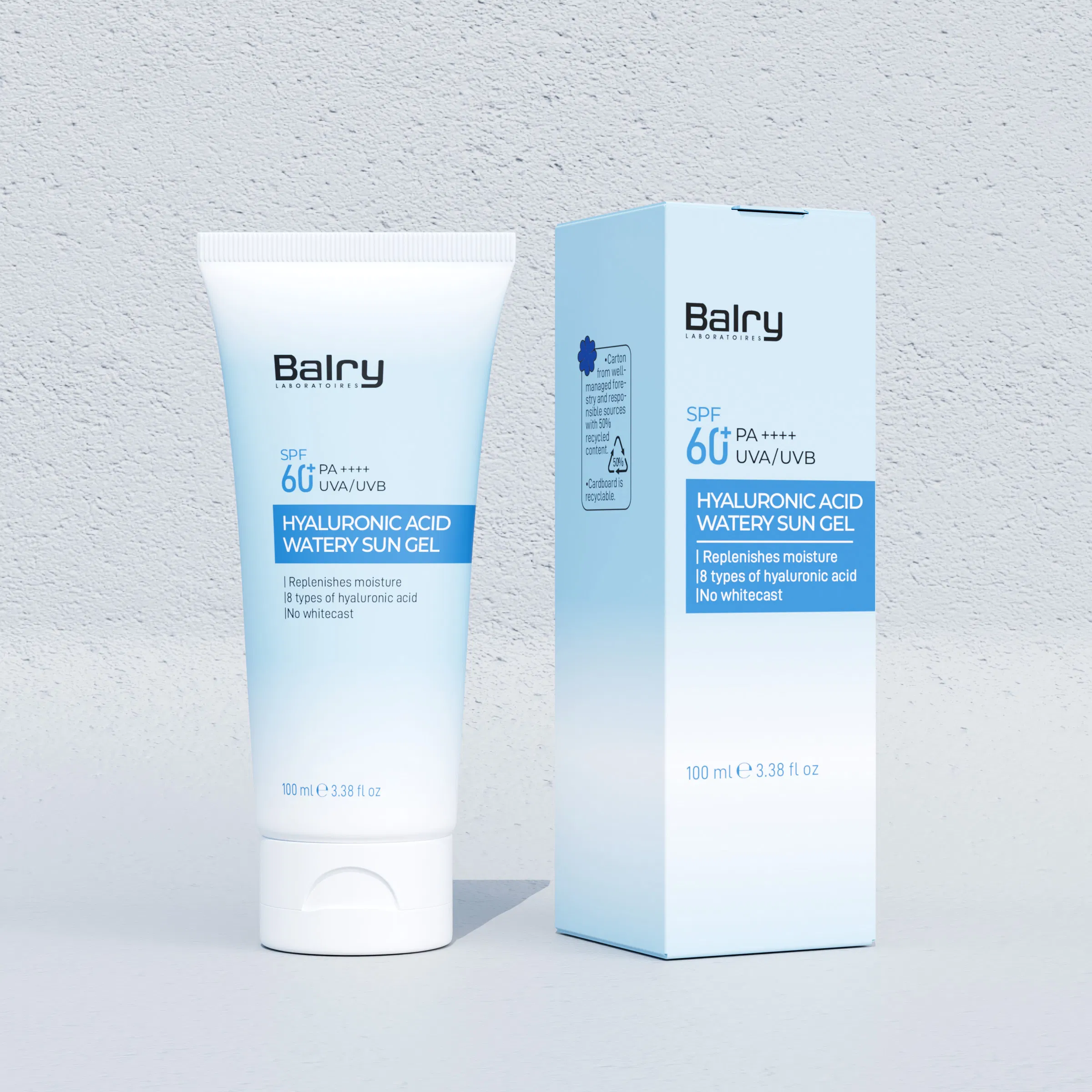 Balry Best SPF60 Face Sunscreen UV Protection Hyaluronic Acid Moisturizing Sun Cream