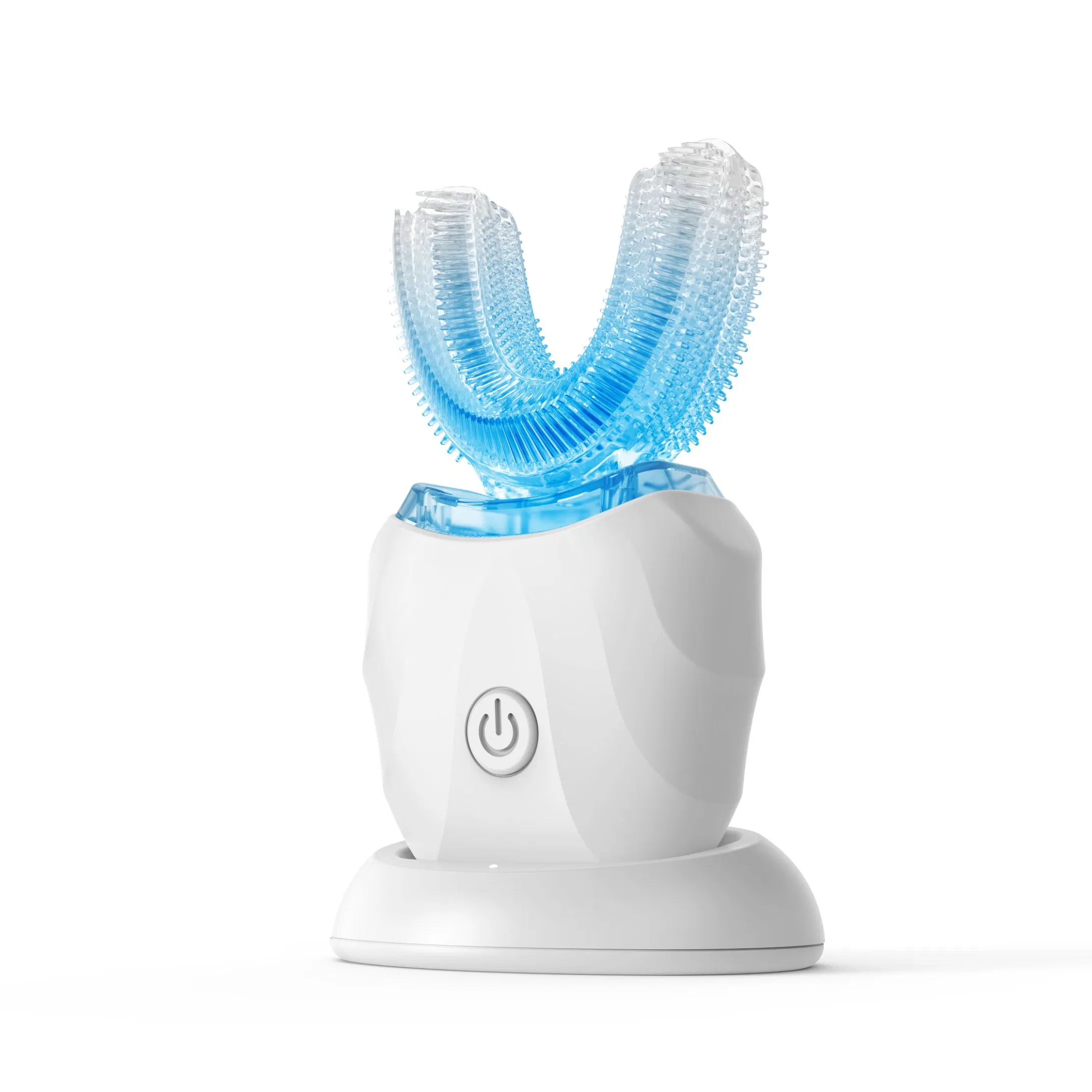 Award-Winning Product OEM U-Shape 360 Degrees Automatic Sonic Electric Toothbrush Full Oral Cleaning Blue Light Teeth Whitening Silicone U-Shaped Brush