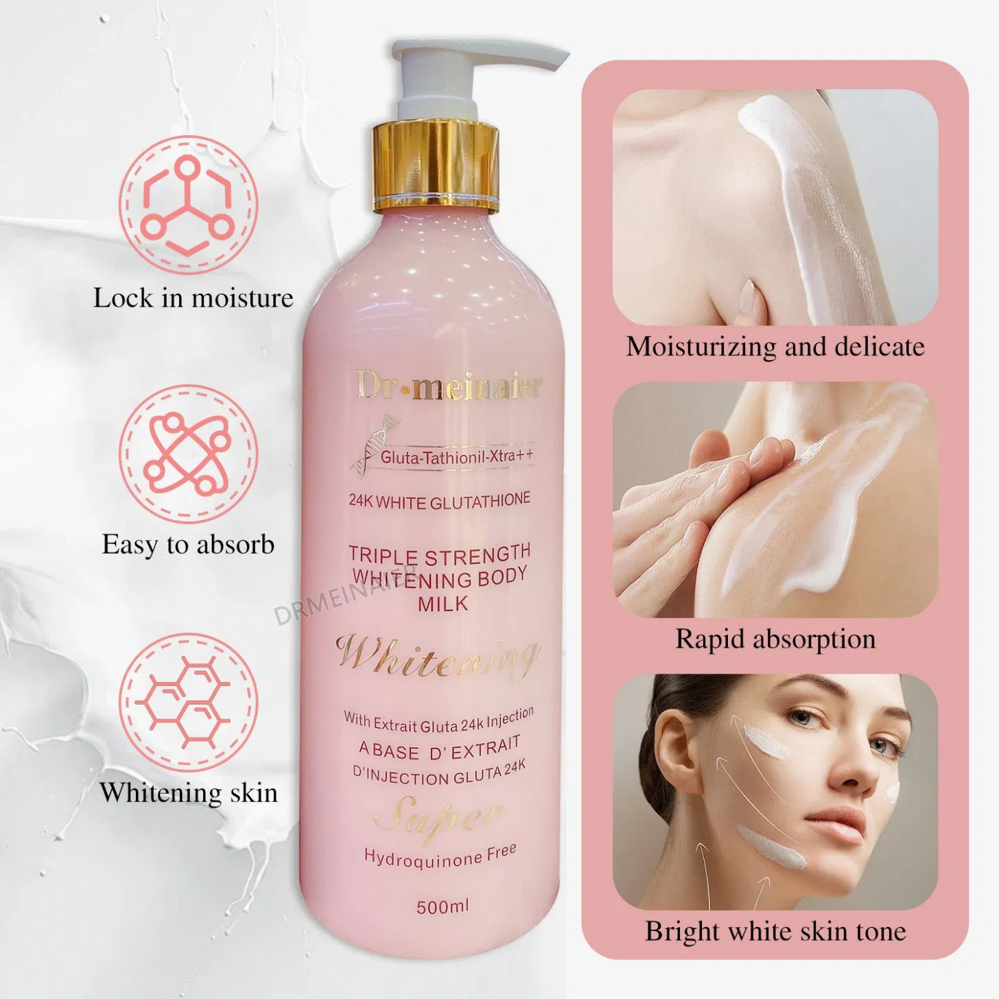 Gold Glutathione Body Lotion Moisturizing, Brightening and Firming Lotion