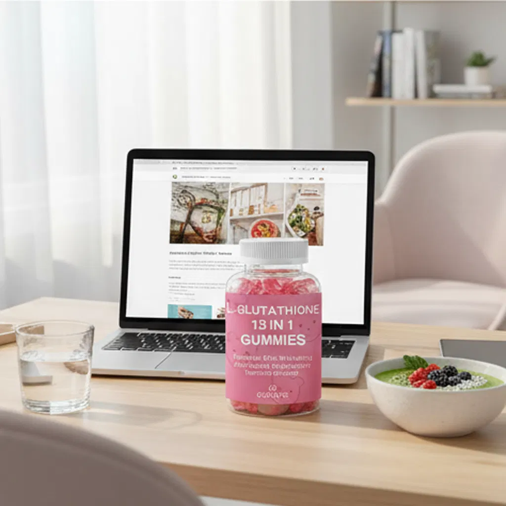 Premium OEM Private Label Organic L-Glutathione Gummy with Collagen 13 in 1 Skin Whitening Brightening Antioxidant Gummies