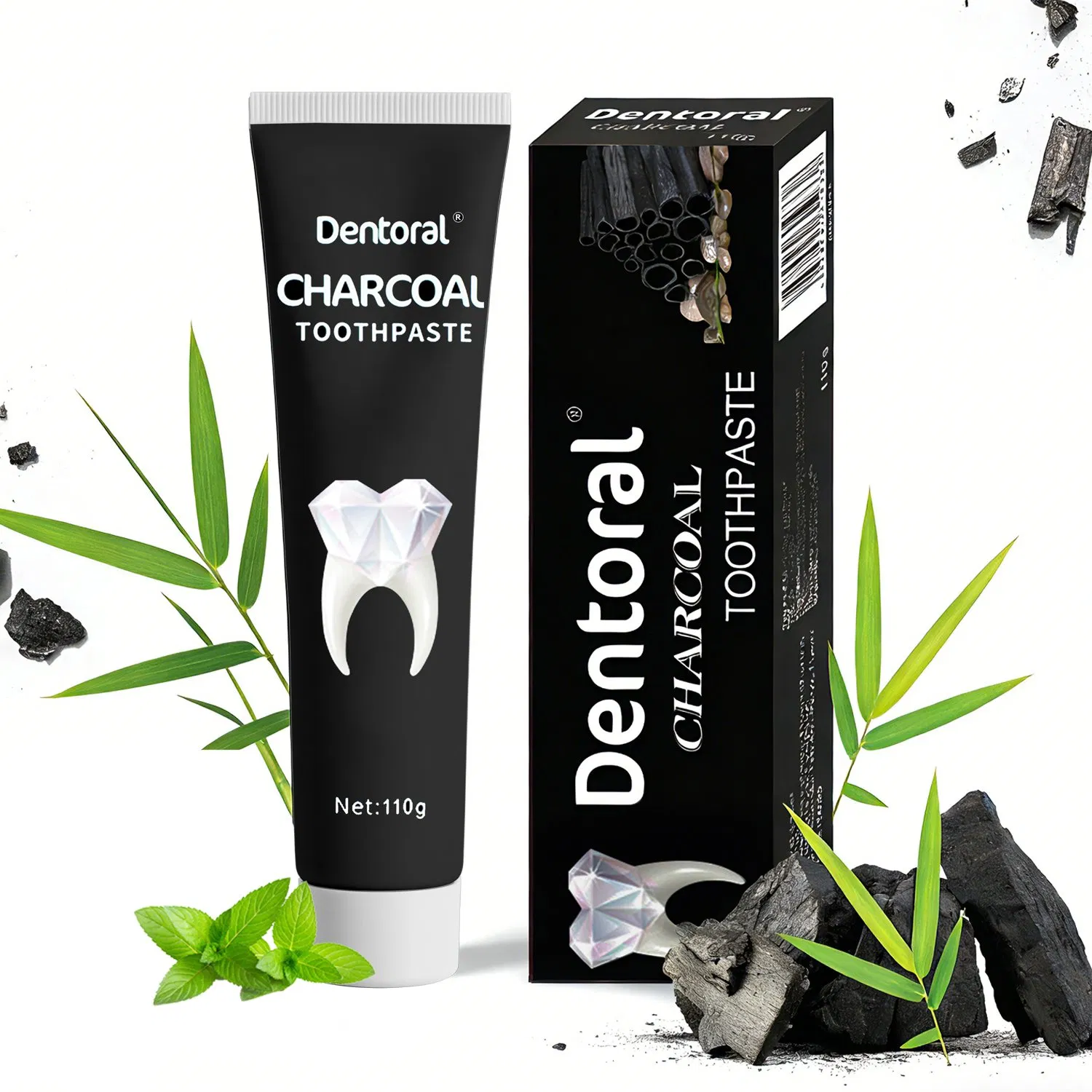 Dentoral Dental Care Bamboo Charcoal Teeth Whitening 110g Toothpaste