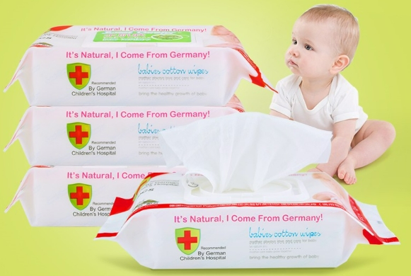 Spn Value Packed Lint Free Newborns Skin Care Rose Cleansing &amp; Moisturizing Baby Wet Towel Wipes Soft Cotton RO Water Nourish Aloe Vera Vitamin E Wet Tissue