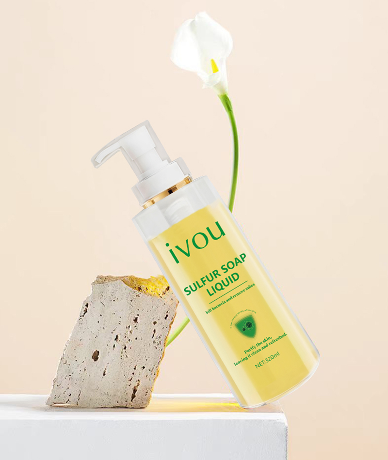 300ml Body Care Sulfur Soap Liquid Oil Control Bactericidal Soap Liquid Dark Mic Recommented