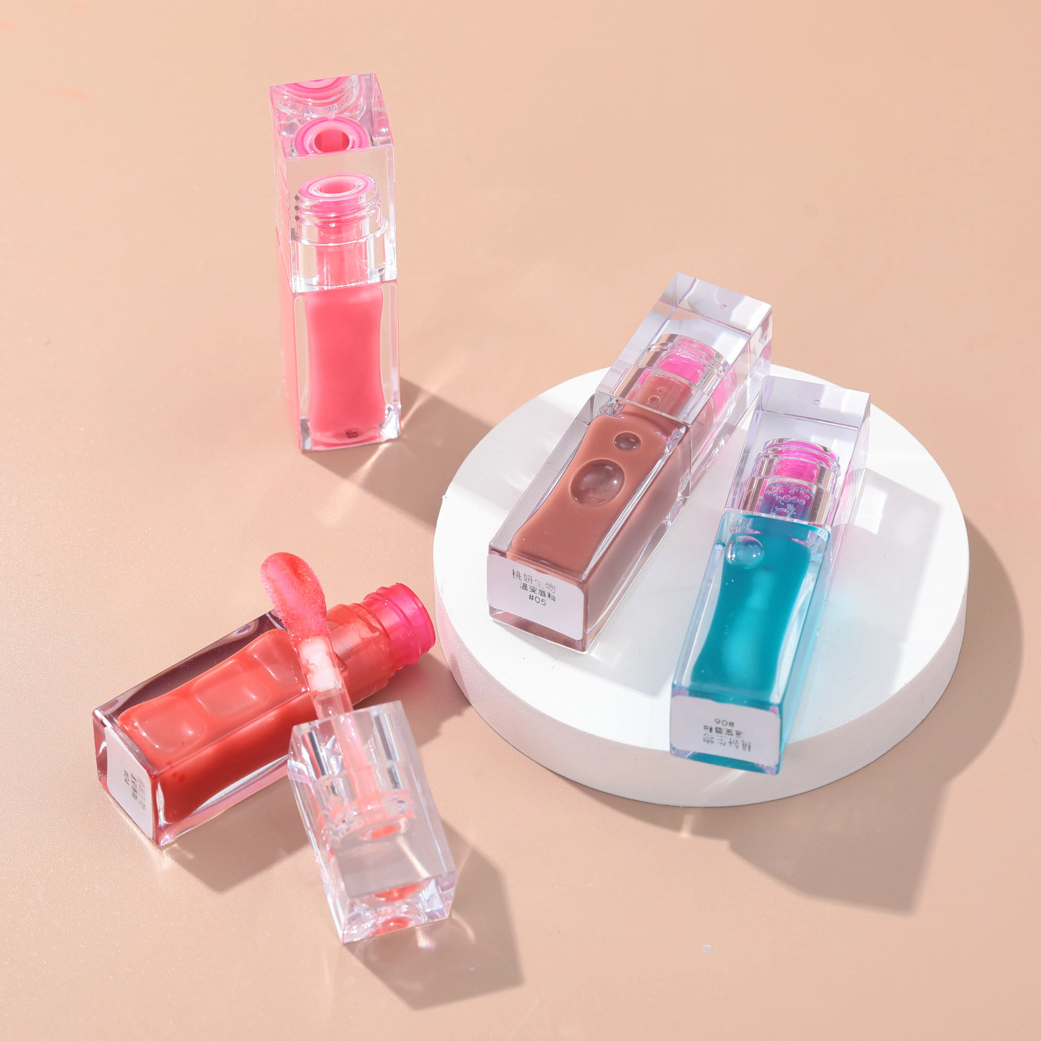 Hot Selling Wholesale Your Logo Shimmer Pink Magic Colour Tint Lip Change Color Changing Non-Sticky Moisturizing Lip Oil